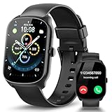 STECEi Smartwatch Herren Damen, 1.95' Fitnessuhr mit Telefonfunktion, Smart Watch 110+ Sportmodi, IP68 Wasserdicht, Fitness Tracker mit Schrittzähler, Schlafmonitor und Pulsmesser für iOS und Android