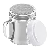 Generisch Puderzuckerstreuer - Edelstahl Kakaostreuer Mit Feinem Sieb & Deckel Puderzucker Pulver Streuer Mehlsieb Deckel-Pulverstreuer Zum Backen, Kochen, Zuhause, Restaurant