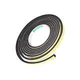 PATIKIL 0,4' x 0,17' x 9,8ft Schaumstoff-Dichtungsband, selbstklebende Dichtungsleiste für Tür- und Fensterabdichtung