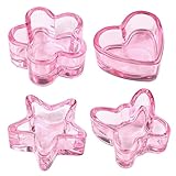 PACKOVE 4 Stücke Rosa Kristall Tasse Nagel Gel Gericht Tauch Tassen Polnischen Flüssigkeit Maniküre Glas