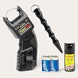 Elektroschocker Power Max 500.000 Volt + Pfefferspray + Kubotan + Batterien Set Selbstverteidigung