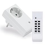 conecto Funksteckdosen Set (1x Funksteckdose, 1x Funkfernbedienung), Indoor, weiß