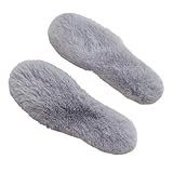 2 Paar Warm halten einlegesohlen herren, schuheinlagen winter, Plüsch und verdickt wolleeinlagen, Winter Kaninchenfell-Imitat schuhsohlen einlagen für Damen- und Herrenschuhe (40)