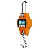 Hängende Waage 300KG 660lbs, Digitale Hängewaage Elektronische Kranwaage mit genauer Nachladefedersensor & LCD-Anzeige, Mini tragbare Waage mit Haken für Bauernhof, Fabrik, Jagd