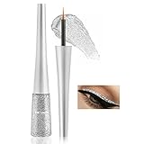 Boobeen Bunter Glitzer Eyeliner Flüssiger Schimmer Eyeliner Wasserfester Metallischer Eyeliner Wischfest Geeignet für Frauen, 1 St. (10#)