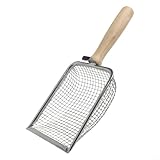 Pumixiy Gartensieb aus Edelstahl mit Holzgriff zum Sieben von Kompost und Blumenerde, 7 Größen Maschen-Set (1 mm-5 mm), leicht und rostfrei (5,0 mm)