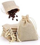 VFANDV Stoffbeutel, 30 Stück 9x7cm Baumwollbeutel mit Kordelzug, Jutesäckchen kleine Stoffbeutel für Schmuck, DIY Handwerk, Hochzeit, Party