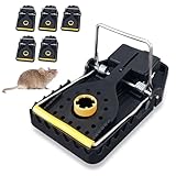 6X von Profi Rattenschlagfallen,Wiederverwendbare Rattenfalle,hochfeste ABS Plastikmausfallen,Haushalts und Outdoor Schädlingsbekämpfungs Mausfallen,effektive Rattenfallen,kein giftiger Köder