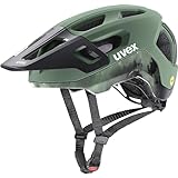 Uvex Unisex React MIPS Fahrradhelm, Moss Green-Black matt, 56-59cm