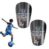 2 Stück Schienbeinschoner Fußball Herren Mini Klein Schienbeinschoner Kinder Fussball Klein Mit Einem Champion-Muster Personalisiertes Geschenk Für Kinder Und Männer, 10 X 6 Zentimeter