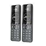 Gigaset Comfort 520HX Duo - 2 DECT-Mobilteile mit Ladeschale - Fritzbox-kompatiel - elegantes Schnurloses Telefon für Router & -Basis, top Audioqualität mit Freisprechfunktion, titan-schwarz