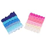 Artibetter 2 Stück 8mm Wellenband Mehrfarbig Geschenkband für Partydekoration Selbstgemacht Basteln 6 Farben