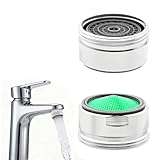 ALLY-MAGIC Strahlregler M24 Wasserhahn Aufsatz, Perlatoren für Wasserhähne, Wasserhahn Sieb mit Kugelförmige Filter Luftsprudler aus Messing für Geräuscharmes Wasser Blasenwasser E24-M24QPQ