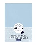 Julius Zöllner 8390347350 Jersey Spanntuch, passend für Laufgittermatratzen 68x90 bis 100x100 cm, Hellblau