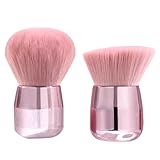 Foundation Make up Pinsel Set Make up Puderpinsel Foundation Set Gesicht professionell Pilzkopf groß Mineral Roségold 2 Stück