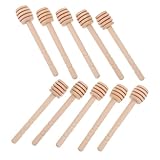 COLLBATH 10 Stück Holz Honiglöffel Natürlicher Mehrzweck Rührstab Wiederverwendbar Sicherer Honigdipper für Kaffee Tee Desserts Praktische Honigstange für Party und Alltag