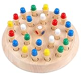 EACHHAHA Montessori Spielzeug ab 4 Jahre, Gedächtnis Schach lernspielzeug,Brettspiel aus Holz,Memory Spiel,Verbessert das Gedächtnis und die Farbwahrnehmung,Geburtstagsgeschenke für Kinder