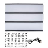 Leuchtkasten mit Buchstaben, 96 Buchstaben, Vintage-Stecker, Leuchtkasten, Schild-Dekoration, für Schlafzimmer, Schule, Event, Party, Tisch, Hof, Hochzeit