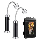 HENGBIRD LED Grill Licht, 2 Stück Magnetische LED BBQ Grill Lampe Flexibel Grilllampe Set Outdoor Arbeits Zubehör Batteriebetrieben 360 Grad Drehwinkel für Grillen im Freien Camping Party Werkstatt