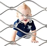 LoiYtrd Flexibles Seilnetz aus Edelstahl Netzloch-Pflanzenkletternetz, Sicherheitsnetz for Kindergartenspielgeräte, Flexible stoßfeste Tierbarriere Flexibles Stahlseilnetz für Gartenbaukäfigzäune, B