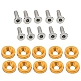 Schrauben-Set – Zubehör für die Montage von Fahrzeugkennzeichen, Diebstahlsicherung für Fahrzeuge M6 mit Dichtung für die Befestigung vorne hinten LKW Motorrad RV