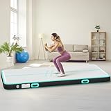 TAUS 3M Air Matte Track,Tumbling Matte Aktualisiert Kohlefaser mit Luftpumpe 10cm Hoch Tumbling Matte,Aufblasbar Gymnastikmatte Turnmatte für Training/Tumbling/Yoga/Fitness