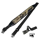 THREE ARCHERS 2-Punkt Gewehrriemen Waffen-Schlinge mit Wirbel Neopren rutschfeste Schulter Verstellbare Gurtschlinge für Jagd & Schießen