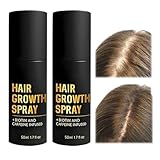 2pc Hair Growth Spray, 50ml Biotin Haarverdichtungsspray Für Männer Und Frauen, Haarwuchs Ölspray, Natürliches Haarwuchsspray Für Verhindert Haarausfall, Haaröl Wachstum, Bart Wachstum, Sanft, Trocken