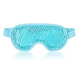 NEWGO Augenmaske Kühlend Kühlmaske Gesicht Kühlbrille für Migräne, Kopfschmerzen, Geschwollene, Müde Augen, Augenringe, Sinusschmerzen, Ice Eye Mask (Blau)