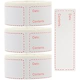 iplusmile 3 Rollen Selbstklebende Küchenetiketten Abnehmbare Lebensmittelaufbewahrungs Etiketten Wiederablösbare Gefrieretiketten für Vorratsdosen und Gefrierbehälter