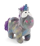 NICI Kuscheltier Einhorn Star Bringer 13 cm – Stofftier aus weichem Plüsch zum Kuscheln und Spielen, funkelndes Plüschtier für Kinder & Erwachsene, 48626, ideal als Geschenk, grau