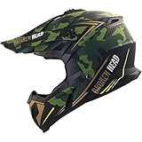 Broken Head Squadron Rebelution Motocross-Helm - Motorrad-Helm Für MX, Sumo und Quad - Camouflage Grün-Gold - Größe L (59-60 cm)
