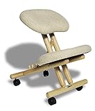 cinius Ergonomischer Stuhl Orthopädischer Kniestuhl Computerstuhl Kniehocker Stoff Natural Farbe