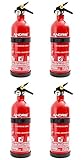 Feuerlöscher 1kg ABC Pulverlöscher mit Manometer mit KFZ/Boot Halterung DIN EN3, inkl. ANDRIS® Prüfnachweis mit Jahresmarke & Orig. ANDRIS® & ISO-Symbolschild