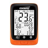 COOSPO BC107 Fahrradcomputer GPS Kabellos Drahtloser Fahrradtacho Kilometerzähler, Bluetooth5.0 ANT+ Rennrad Fahrrad Radcomputer 2.4 Zoll LCD mit Hintergrundbeleuchtung Kompatible mit Strava