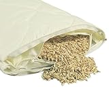 Fränkische Schlafmanufaktur Dinkelspelzkissen 40x80, mit Baumwollbezug, Dinkelspreu, Dinkelspelz