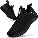 Feethit Sneaker Herren Schuhe Sportschuhe Laufschuhe Turnschuhe Tennis Fitness Jogging Walkingschuhe Leichtgewichts Atmungsaktiv Freizeit Straßenlaufschuhe Schlüpfen Schwarz 43 EU