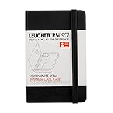 LEUCHTTURM1917 350140 Kartenetui, 65 x 100 x 15 mm, Schwarz