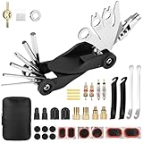 Zaxiva Fahrrad Werkzeugset Unterwegs, 17 in 1 Fahrrad Reparaturset, Fahrradwerkzeug Set für Camping-Reisen mit Aufbewahrungstasche, Verwendet für Mountainbike und Rennrad, Abnehmbar