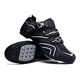 Hixingo Fahrradschuhe Herren Damen, Rennrad Und Mountainbike Schuhe Mit Gummisohle, Atmungsaktive Sneaker rutschfeste No-Lock Fahrradschuhe MTB Schuhe