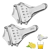 Zitronenpresse, Limettenpresse, Zitruspresse, manuell, handbetrieben, für Zuhause, 2 Stück