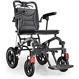 Klappbar Rollstuhl Transportrollstühle, Faltbar Leicht Reiserollstuhl, Leichtrollstuhl Reise-Rollstuhl Für Zu Hause Und Unterwegs, Sitzbreite 40 Cm,Belastbarkeit 120 Kg