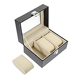 Veemoon Box Für Zuhause Uhrenetui Uhrenhalter Uhrenaufbewahrung Uhrenvitrine Uhrenorganizer Uhrenzubehör Uhrenverpackung Etui Holz Schwarz