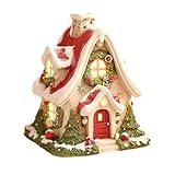 Weihnachtshäuser Räuchergefäß Weihnachtsdeko, Weihnachtshaus Beleuchtet Räucherkegel Halter, Christmas House Incense Burner, Weihnachts Weihrauchbrenner