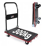siwitec Plattformwagen, Transportwagen klappbar 300kg, inkl. Spanngurte, Rollwagen, Transportwagen, Handwagen