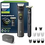 Philips Multigroom Series 9000, 13-in-One-Barttrimmer und Haarschneider inkl. OneBlade, für Gesicht, Kopf und Körper, 27 Längeneinstellungen (0.2-20 mm), schwarz (Modell MG9530/15)