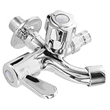 DIYEAH Einhand waschbecken wasserhahn aus Langlebiger Legierung Einstellbarer Wasserfluss mit Links rechts schalter Antispritzendes Design Moderner Einhebelmischer für Bad Balkon und