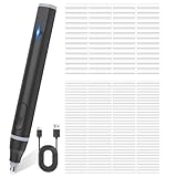 Cuteefun Elektrischer Radiergummi, USB C Wiederaufladbarer Radierstift Elektrisch mit 220 Radiergummi Minen, 2 Größen, Komfort Griff Präzisionsradierer für Studenten, Skizzen, Ingenieure, Schwarz