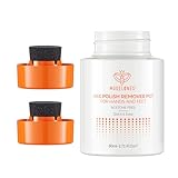 Modelones Nagellackentferner, Aceton-freier und Nicht Trocknender Nagellackentferner mit Schwammdeckel, mit Jojoba-Öl Entfernt Nagellack(80 ml)