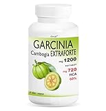 GARCINIA CAMBOGIA EXTRAFORTE 1200mg pro Tablette - 60 Tabletten - 100% PURE (720mg HCA pro Tablette) 100% NATURAL - ITALIENISCHES PRODUKT